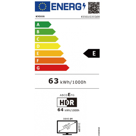 KYDOS K55GU22CQ00 Τηλεόραση 55" QLED KYDOS K55GU22CQ00 Τηλεόραση 55" QLED